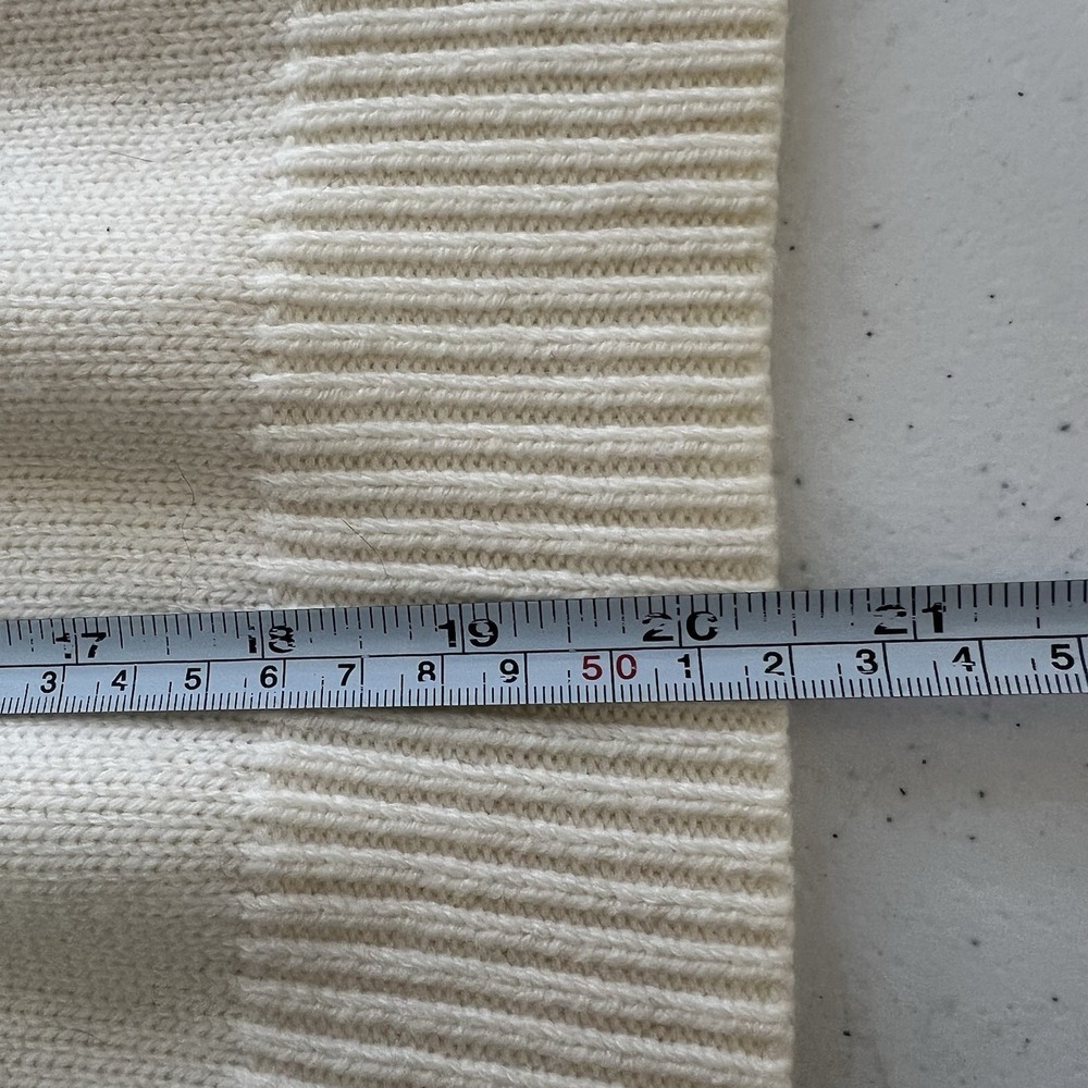 Maeve Anthropologie Kiara Sweater Ivory‎ Textured Bubble Balloon Sleeves S FLAW - Picture 14 of 15